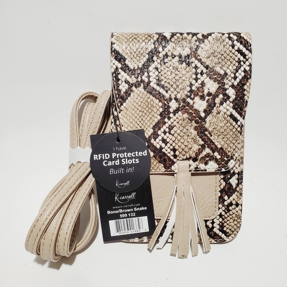 K. Carrol Handbags - NEW K.Carroll Harper Crossbody Bag Snake Skin